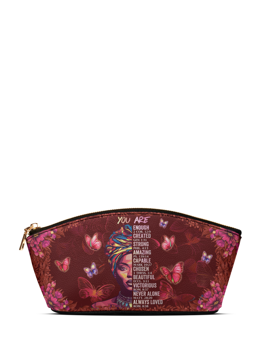 "Imani" Pomegranate Red Eclipse Makeup Bag - DD DEAL