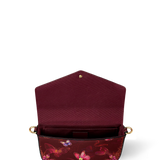 "Imani" Pomegranate Red Envelope Chain Crossbody Bag