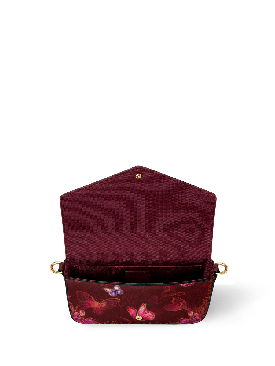 "Imani" Pomegranate Red Envelope Chain Crossbody Bag - DD DEAL
