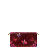 "Imani" Pomegranate Red Envelope Chain Crossbody Bag