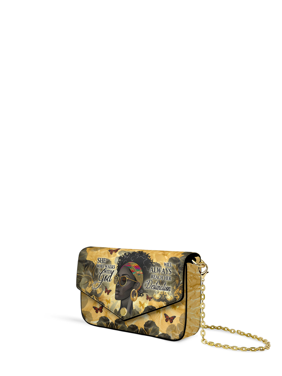 "Njia" Envelope Chain Crossbody Bag