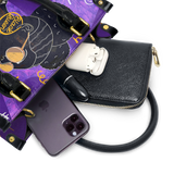 "Sanaa" Purple Crayon Small Leather Handbag