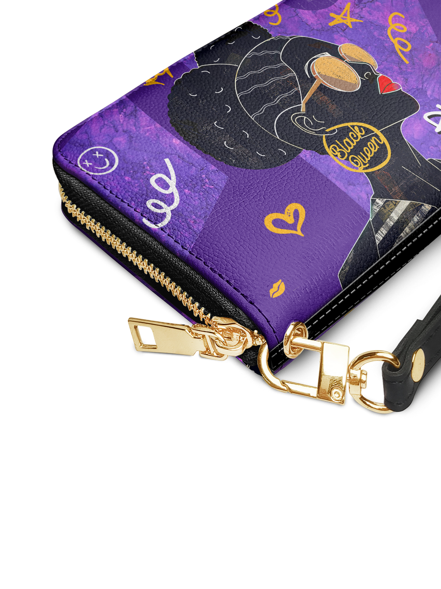 "Sanaa" Purple Crayon Wallet