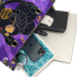 "Sanaa" Purple Crayon Leather Handbag Deal