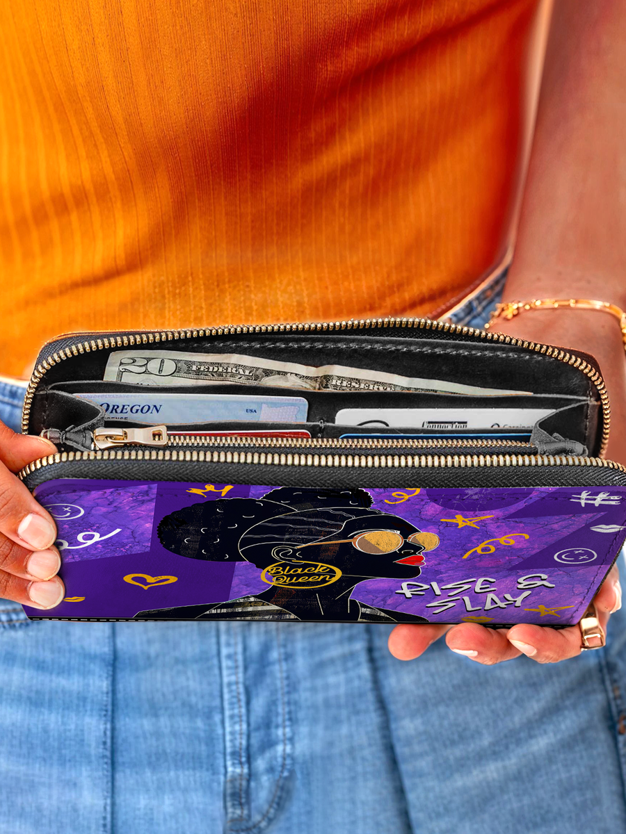 "Sanaa" Purple Crayon Wallet