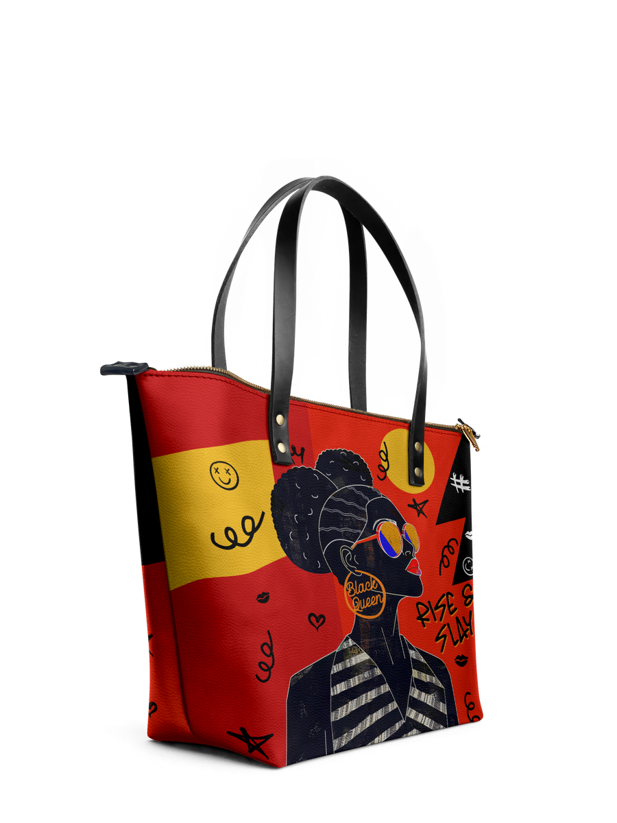 "Sanaa" Paprika Leather Tote Bag - DD DEAL