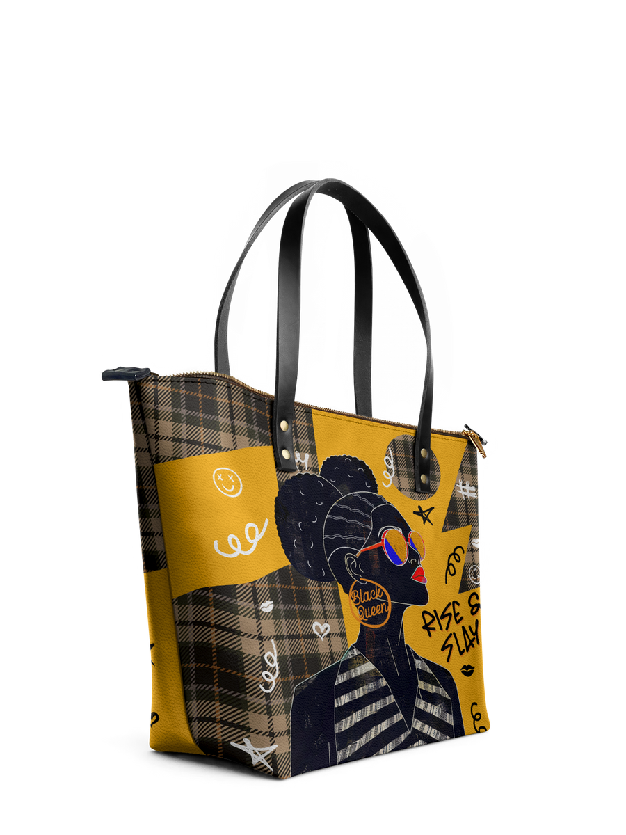 "Sanaa" Cornbread Leather Tote Bag