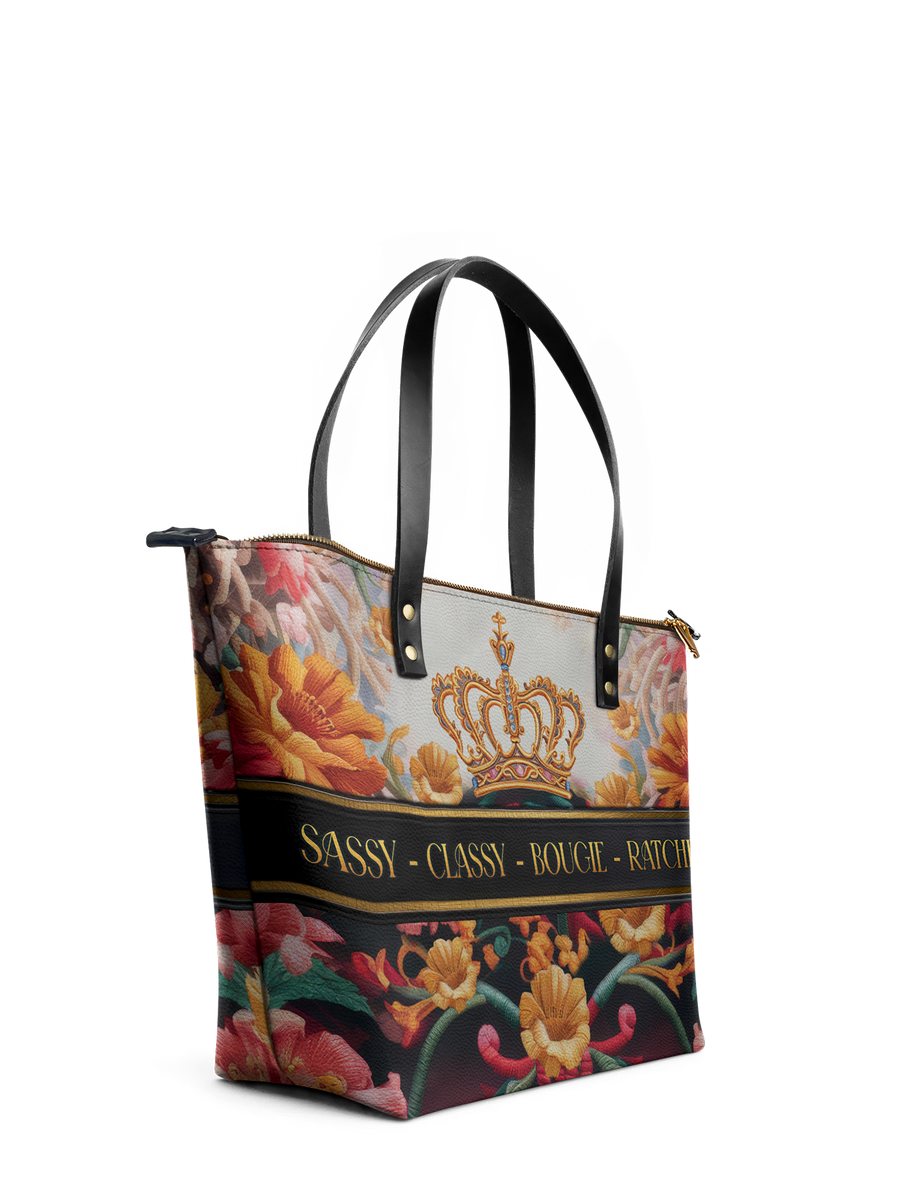 "Naija Royale" Leather Tote Bag