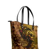 "Godfidence" Leather Tote Bag - BRAVE ONES DEAL