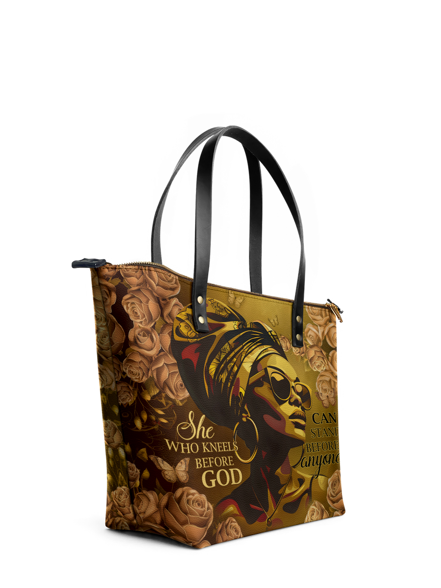 "Godfidence" Leather Tote Bag - DD DEAL