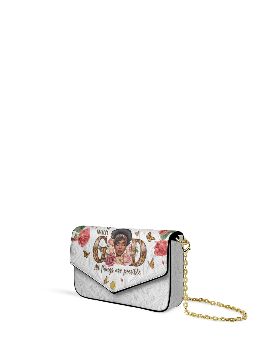 "Zanira" Envelope Chain Crossbody Bag