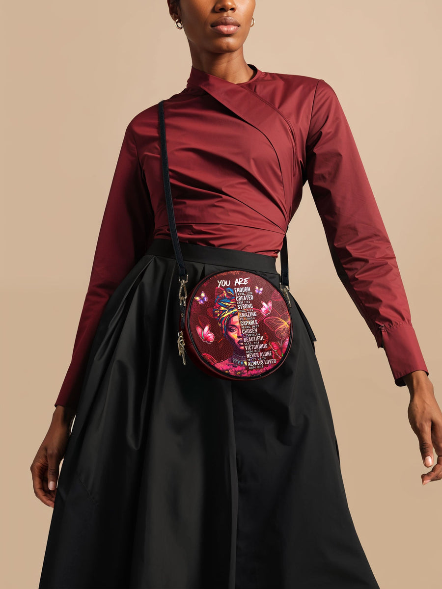 "Imani" Pomegranate Red Circle Crossbody Bag FALL CLEARANCE DEAL