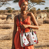 "Imani" Dove White Leather Handbag Deal