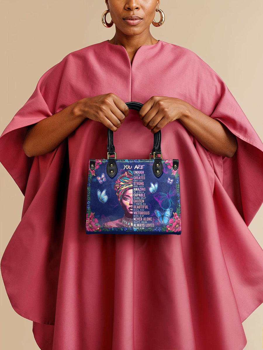 "Imani" Blue Orchid Small Leather Handbag FALL CLEARANCE DEAL