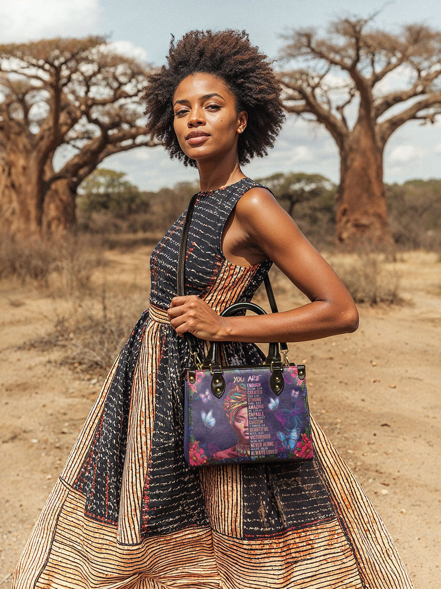 "Imani" Blue Orchid Small Leather Handbag FALL CLEARANCE DEAL