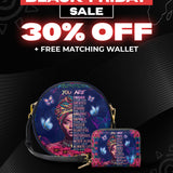 "Imani" Blue Orchid Circle Crossbody Bag Deal