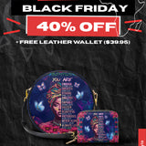 "Imani" Blue Orchid Circle Crossbody Bag Deal