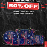 "Imani" Blue Orchid The Signature Trio Bundle - Small Leather Handbag