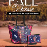 "Imani" Blue Orchid Leather Tote Bag Deal