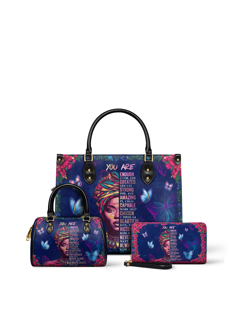 "Imani" Blue Orchid Leather Handbag DD DEAL