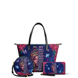 "Imani" Blue Orchid Circle Crossbody Bag BTS DEAL