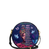 "Imani" Blue Orchid Circle Crossbody Bag BTS DEAL