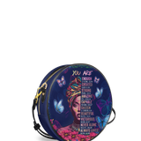 "Imani" Blue Orchid Circle Crossbody Bag