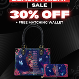 "Imani" Blue Orchid Small Leather Handbag Deal