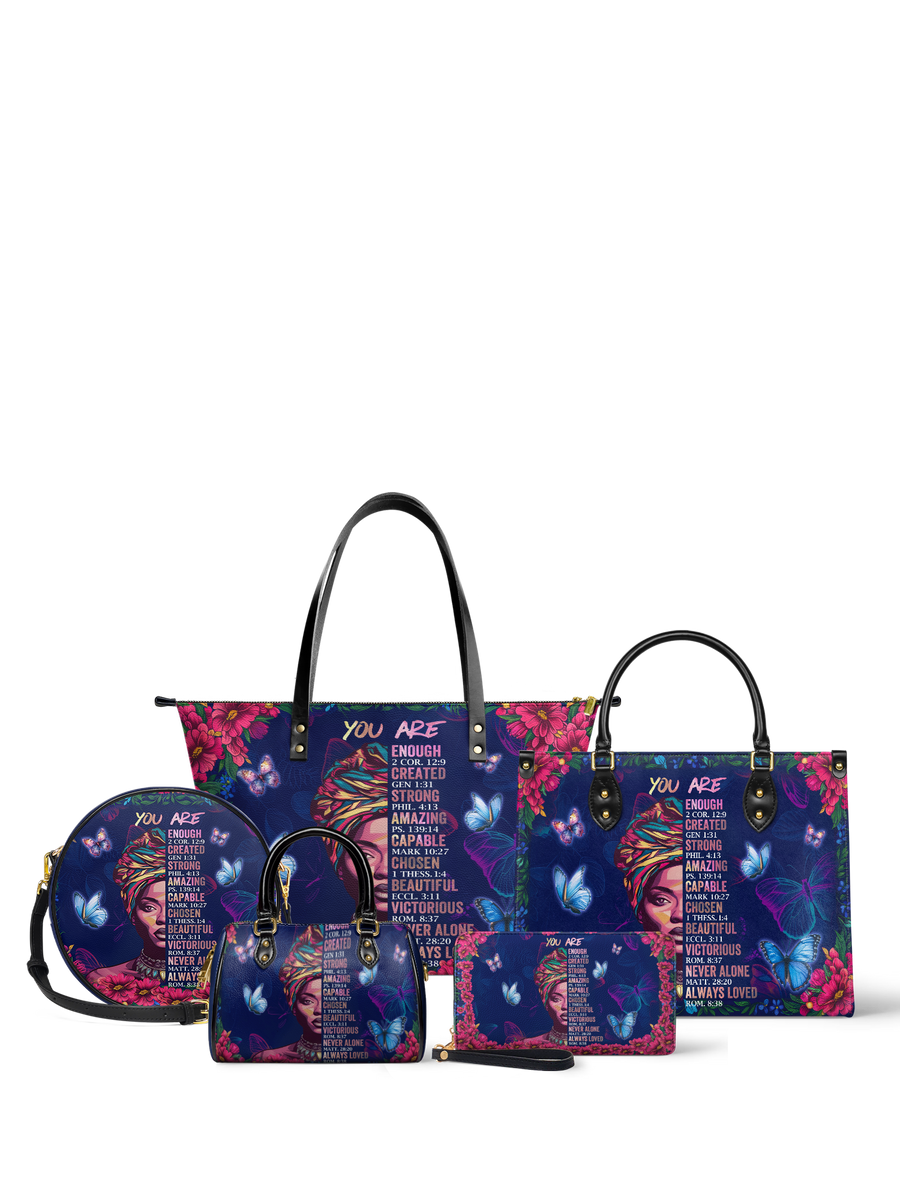 "Imani" Blue Orchid Leather Tote Bag Bundle DD DEAL