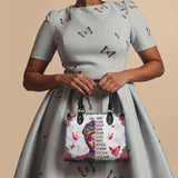 "Imani" Dove White Small Leather Handbag Deal