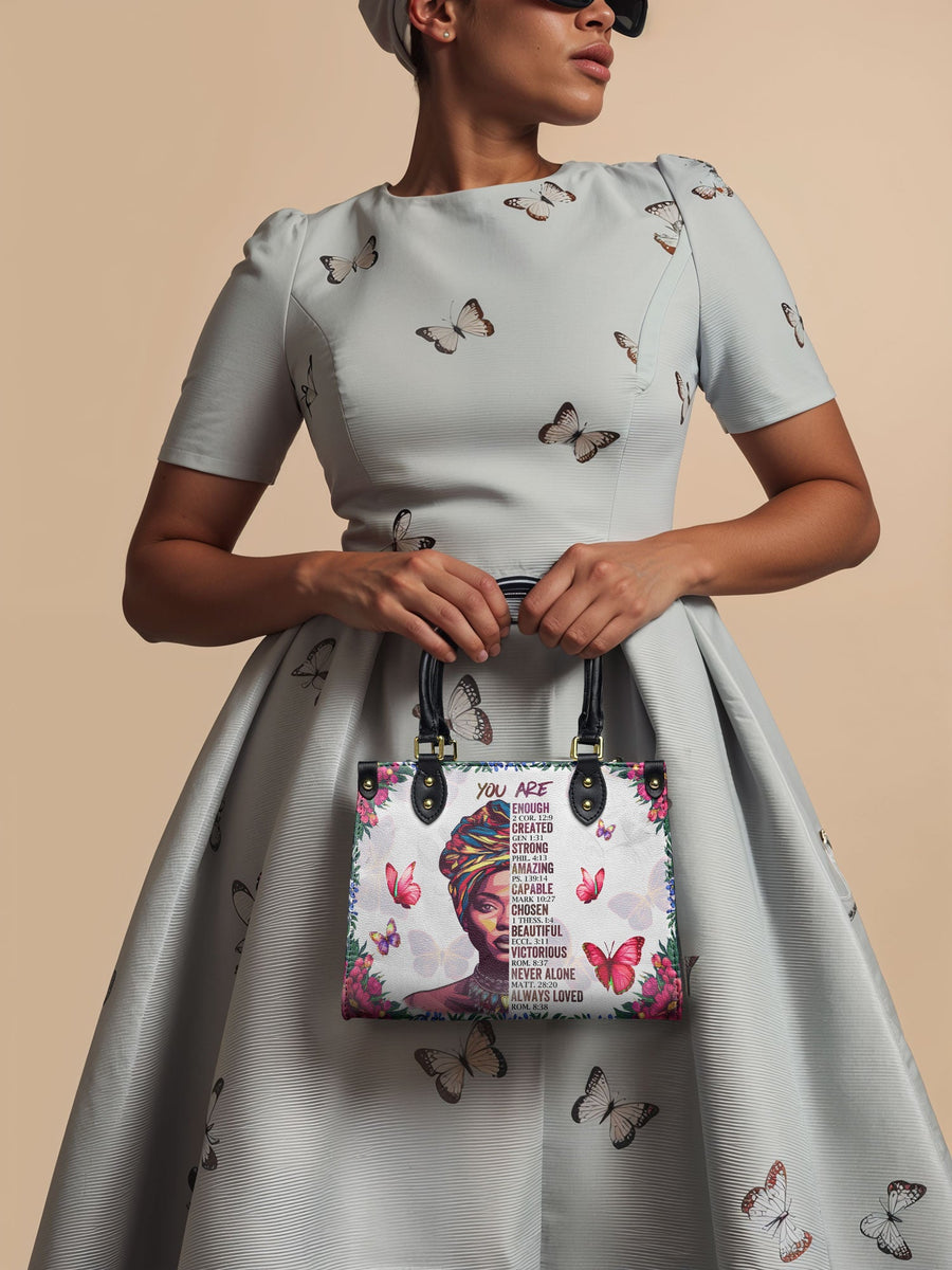 "Imani" Dove White Small Leather Handbag Matching Set - DD DEAL