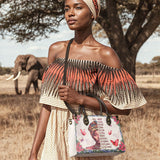 "Imani" Dove White Small Leather Handbag Deal
