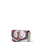 "Imani" Dove White Envelope Chain Crossbody Bag