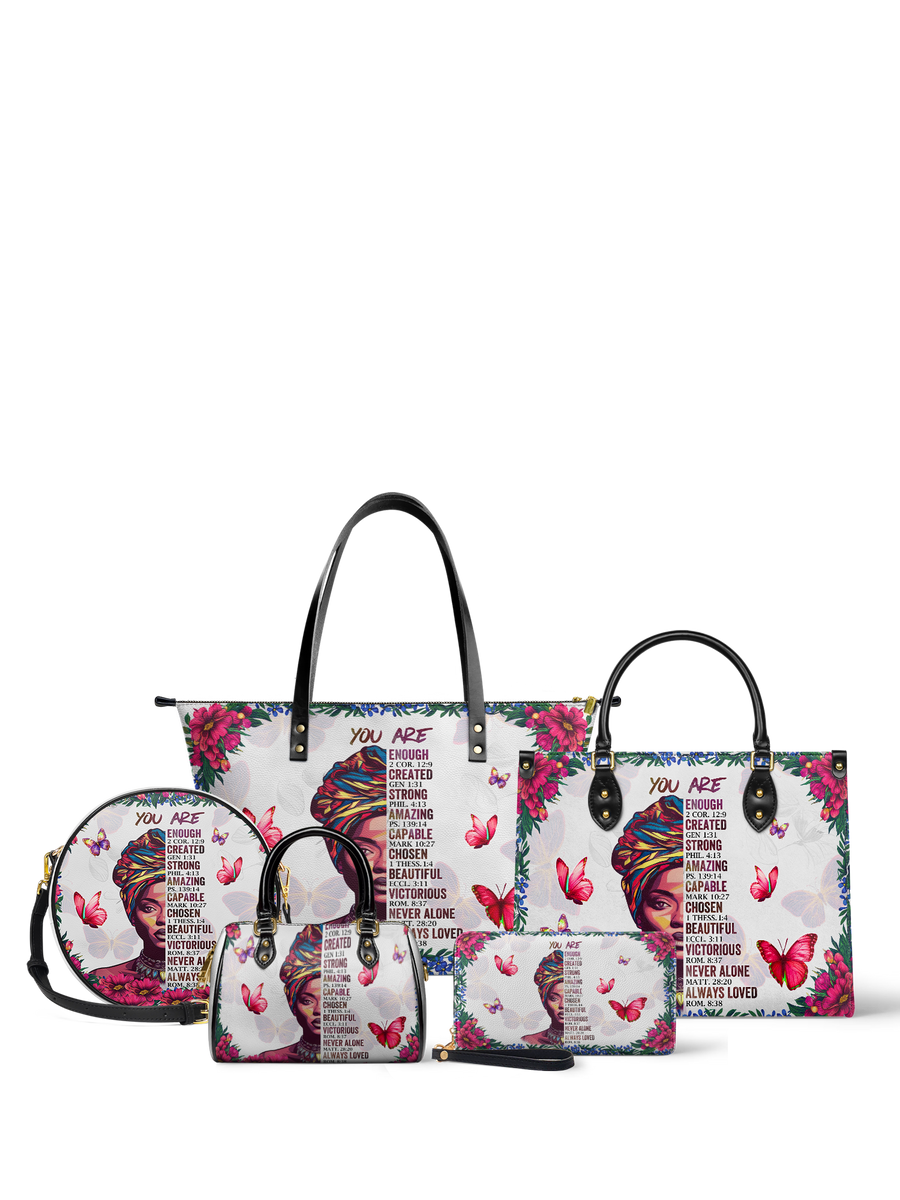 "Imani" Dove White Leather Tote Bag Bundle DD DEAL