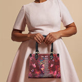 "Imani" Pomegranate Red Small Leather Handbag (Vegan) BTS DEAL