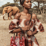 "Imani" Pomegranate Red Small Leather Handbag (Vegan) BTS DEAL