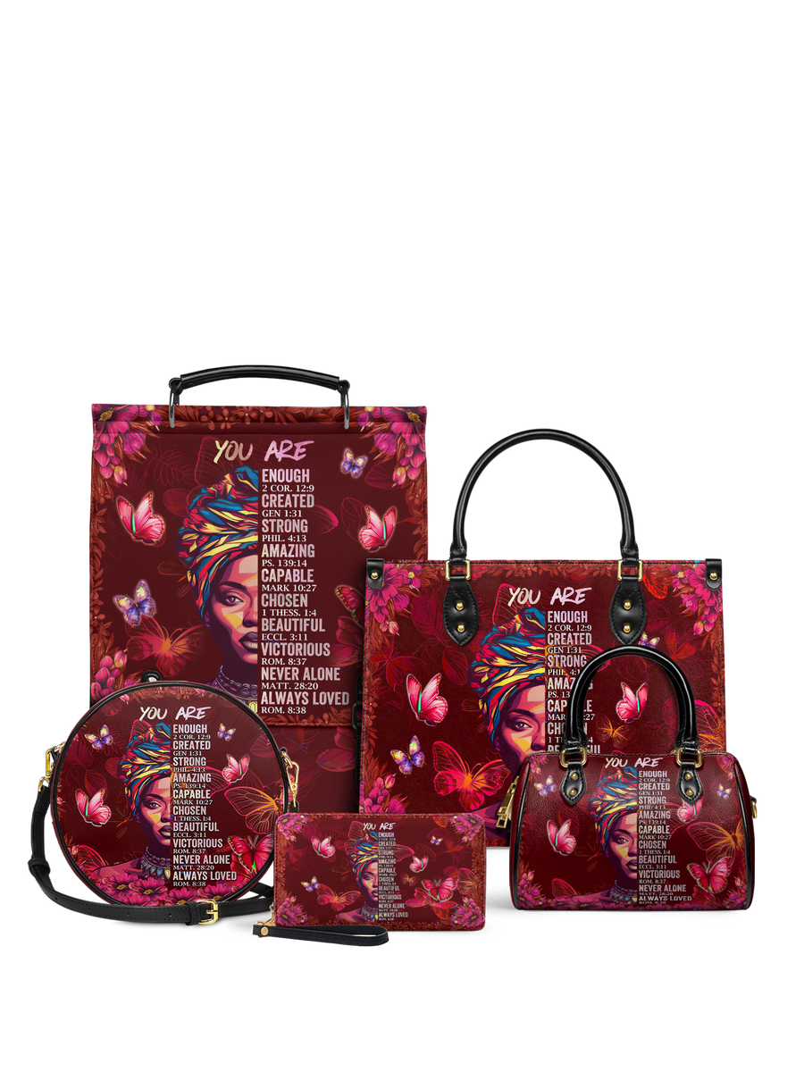"Imani" Pomegranate Red Leather Backpack Bundle DD DEAL