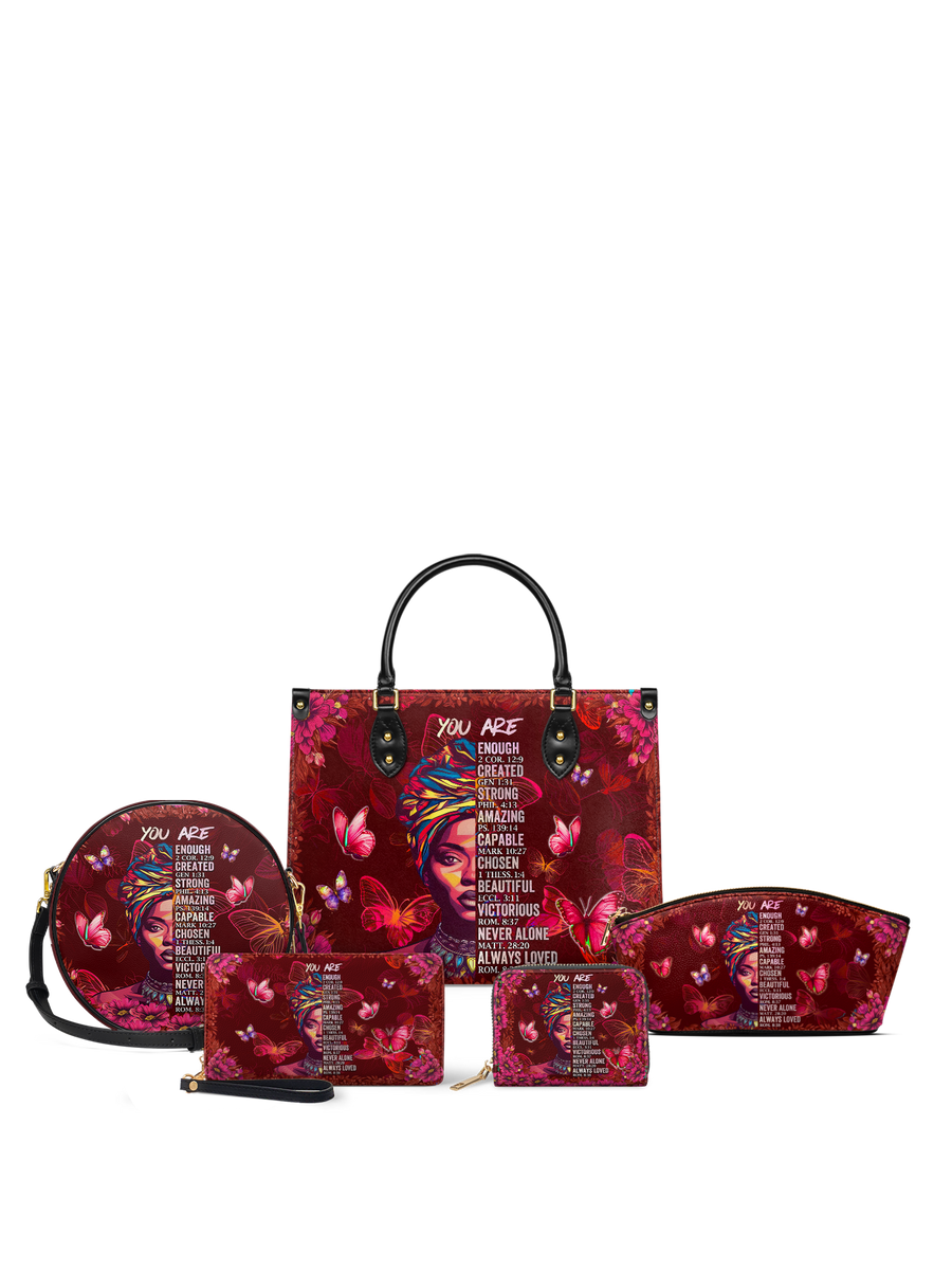 "Imani" Pomegranate Red Eclipse Makeup Bag Bundle DD DEAL