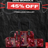 "Imani" Pomegranate Red The Signature Duo Bundle - Small Leather Handbag