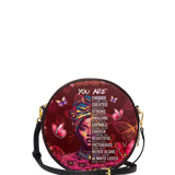 "Imani" Pomegranate Red Circle Crossbody Bag BTS DEAL
