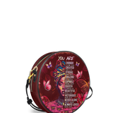 "Imani" Pomegranate Red Circle Crossbody Bag BTS DEAL
