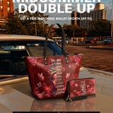 "Imani" Pomegranate Red Leather Tote Bag Deal