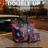 "Imani" Blue Orchid Leather Tote Bag Deal