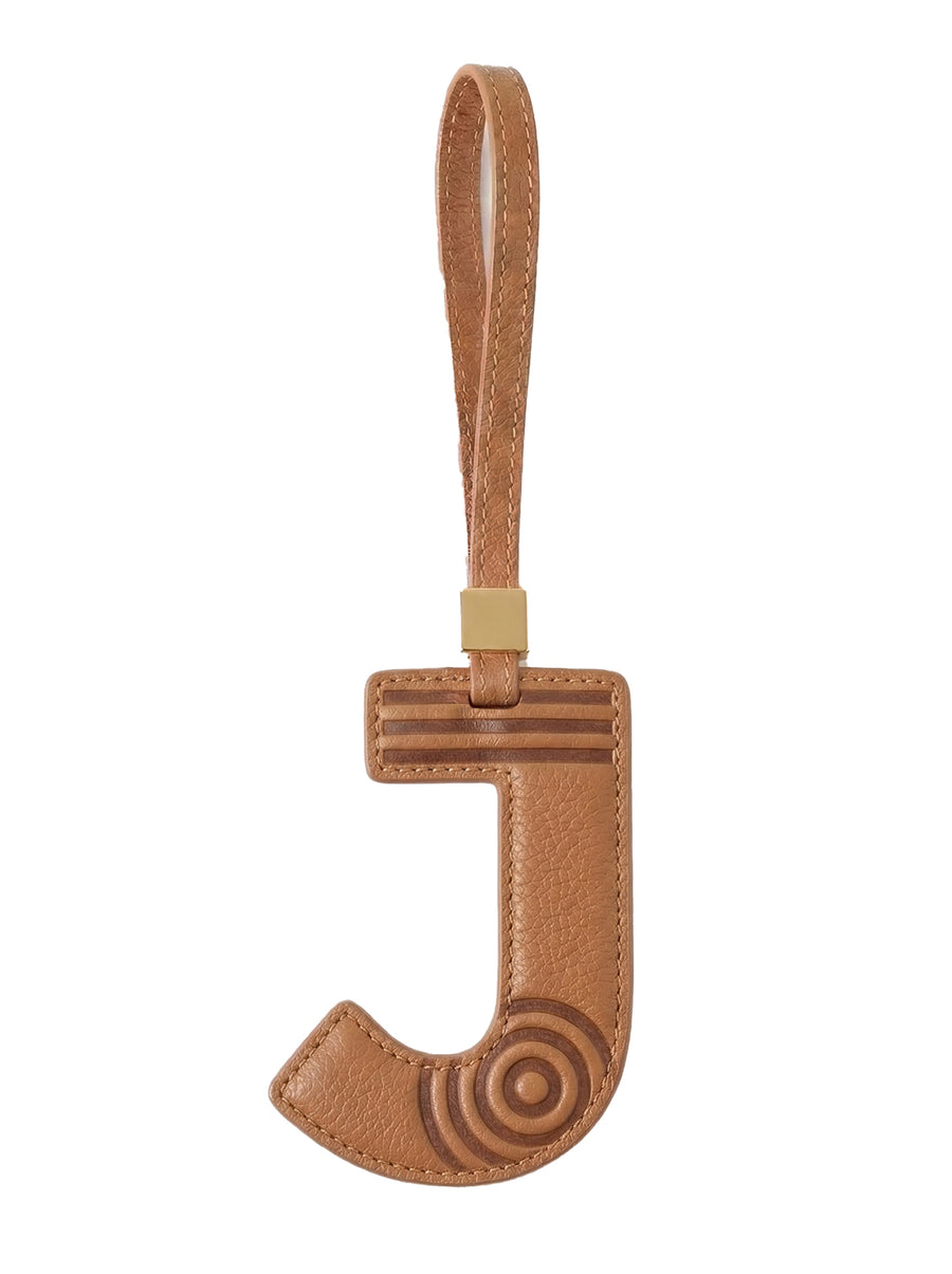 Letter J Leather Charm
