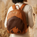 "Kora" Brown Leather Backpack