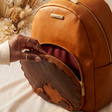 "Kora" Brown Leather Backpack