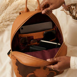 "Kora" Brown Leather Backpack