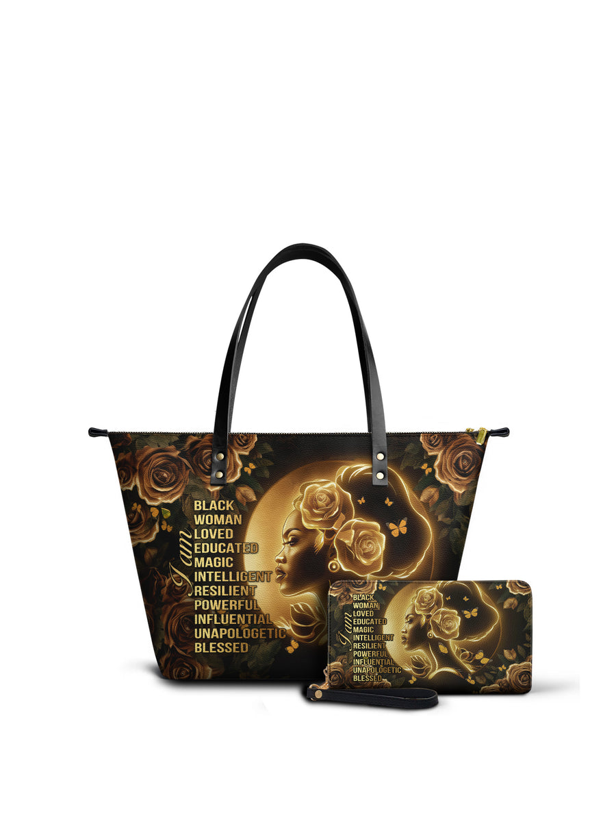 "Lumina" Leather Tote Bag Matching Set - DD DEAL