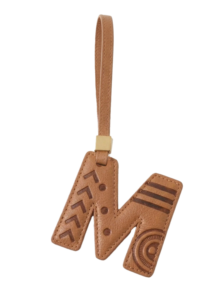 Letter M Leather Charm