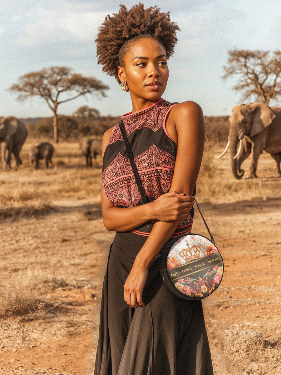 "Naija Royale" Circle Crossbody Bag